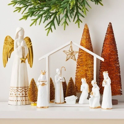 7pc Decorative Nativity Set White - Wondershop™ 3 7pc Decorative Nativity Set White - Wondershop™