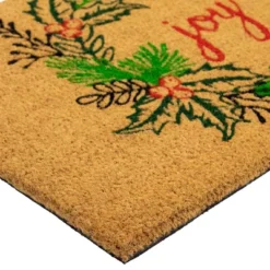 Northlight Natural Coir "Joy" Wreath Christmas Doormat 18" X 30" -Northlight Store GUEST 0394123a b0f5 407d 8790 1497ab2e97f0