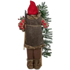 Northlight 48" Santa Claus With Artificial Flocked Alpine Tree Christmas Figure -Northlight Store GUEST 04e167ef 0dbf 46f7 81dc cb00a0a96e56