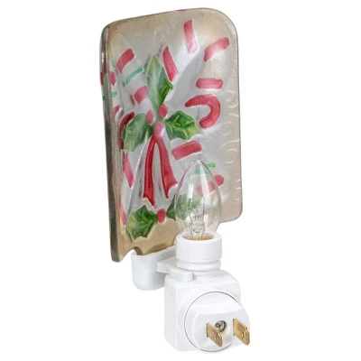 Northlight 6" White And Red Candy Canes Glass Christmas Night Light 5 Northlight 6" White And Red Candy Canes Glass Christmas Night Light - Image 3