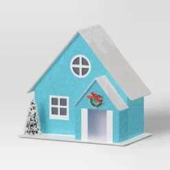 12pc Battery Operated Glittered Paper Christmas Village Set With Bottle Brush Trees And Snowmen - Wondershop™ White/Pink/Blue -Northlight Store GUEST 0f7ca497 c6ea 48bd 88b4 94b3913c97ef