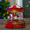 Northlight 9.25" LED Lighted Animated And Musical Carousel Christmas Village Display Piece -Northlight Store GUEST 11e670a9 0045 4cce b9d5 b1b85e13b078