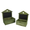 Northlight Set Of 2 Decorative Wooden Green Rectangular Christmas Boxes With Chalkboard Accent 12-13.25" -Northlight Store GUEST 11ee78b2 da40 4b36 9185 9a509e04c1d3