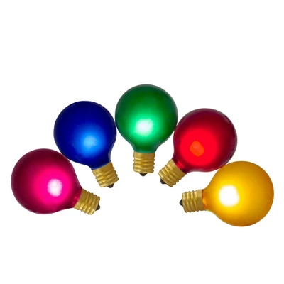 Northlight 10-Count Multi-Color Satin G50 Globe Christmas Replacement Bulbs 3 Northlight 10-Count Multi-Color Satin G50 Globe Christmas Replacement Bulbs