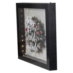 Northlight 14" Black Framed 3D "Baby It's Cold Outside" Christmas LED Decor Box -Northlight Store GUEST 14519964 2a52 4948 a64a 4ecf288a0e6e