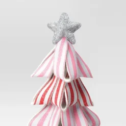 17" Glittered Striped Ribbon Christmas Tree Sculpture - Wondershop™ Pink/Red/White -Northlight Store GUEST 1f83c5f5 67ad 4d5a b225 0c2bd28750c2