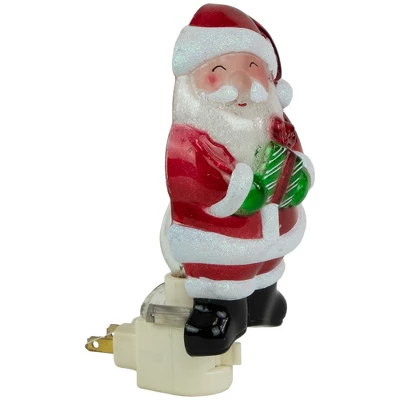 Northlight 6.75" Santa With Gift Frosted Christmas Night Light 6 Northlight 6.75" Santa With Gift Frosted Christmas Night Light - Image 4