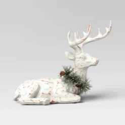 10.25" Sitting Reindeer Animal Figurine - Wondershop™ White -Northlight Store GUEST 3255b3aa e08f 43d6 b25a e1fb32c7eaa2