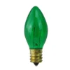 Northlight Pack Of 25 Transparent C7 Green Christmas Replacement Bulbs