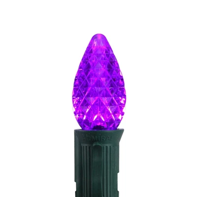 Northlight Pack Of 25 Faceted LED C7 Purple Christmas Replacement Bulbs 3 Northlight Pack Of 25 Faceted LED C7 Purple Christmas Replacement Bulbs