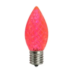 Northlight Pack Of 25 Faceted LED C9 Pink Christmas Replacement Bulbs