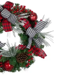 Northlight Plaid And Houndstooth And Red Berries Artificial Christmas Wreath - 24-Inch, Unlit -Northlight Store GUEST 446f17bd 25ed 4b81 94e6 29519f3f0bed