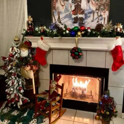 Northlight 48" Santa Claus With Artificial Flocked Alpine Tree Christmas Figure -Northlight Store GUEST 4573ed3d ad99 419b 94dd a91d2eaabd56