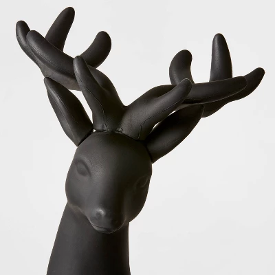 18.75" Plastic Deer Decorative Figurine Black - Wondershop™ 3 18.75" Plastic Deer Decorative Figurine Black - Wondershop™