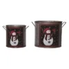 Transpac Metal 8.5 In. Multicolor Christmas Snowman Nesting Container Set Of 2 -Northlight Store GUEST 5ac293ab 9c0e 4e84 b89d 48976e3875ee