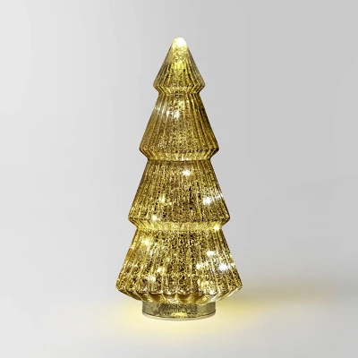 14.75" Battery Operated Lit Glass Christmas Tree Sculpture - Wondershop™ 7 14.75" Battery Operated Lit Glass Christmas Tree Sculpture - Wondershop™ - Image 5