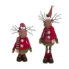 Transpac Fabric 35 In. Brown Christmas Plush Light Up Telescoping Reindeer Set Of 2 -Northlight Store GUEST 63225831 9229 4814 90ca af3961e9f820