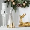 12" Marbled Ceramic Cone Christmas Tree Figurine With Gold Accent - Wondershop™ Black/White -Northlight Store GUEST 64ad54d5 1ba8 49de ac58 03fbfd500a00