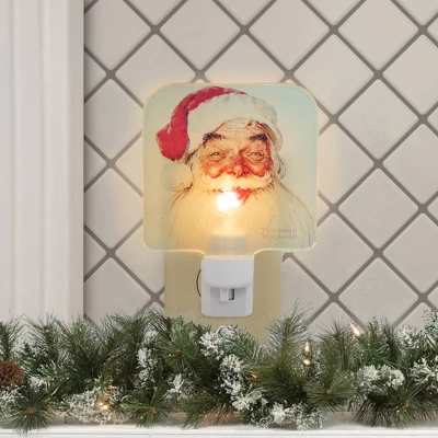 Northlight 6" Norman Rockwell 'Santa Claus' Glass Christmas Night Light 3 Northlight 6" Norman Rockwell 'Santa Claus' Glass Christmas Night Light