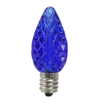 Northlight Pack Of 25 Faceted C7 LED Blue Christmas Replacement Bulbs 3 Northlight Pack Of 25 Faceted C7 LED Blue Christmas Replacement Bulbs