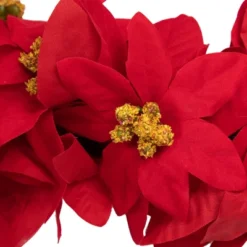 Northlight 6' X 3" Red Artificial Poinsettia Floral Christmas Garland - Unlit -Northlight Store GUEST 6ea3413b 4f3e 4e6e a5ef 92418c006df5