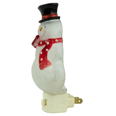 Northlight 6.75" Snowman Wearing Red Scarf Christmas Night Light 6 Northlight 6.75" Snowman Wearing Red Scarf Christmas Night Light - Image 4