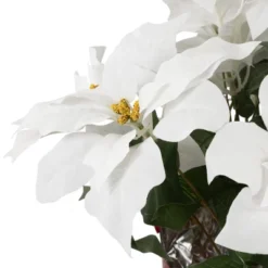 Northlight 26" White Artificial Christmas Poinsettia In Red Wrapped Base 11 Northlight 26" White Artificial Christmas Poinsettia In Red Wrapped Base -Northlight Store GUEST 791c6bc2 8459 4777 adc0 ecadaa968078