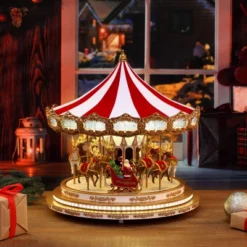 Mr. Christmas Santa And Reindeers Regal Carousel Animated Musical Christmas Decoration - 16" -Northlight Store GUEST 7d29b95a 9889 47a1 8420 21468ee096d5
