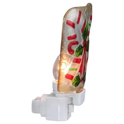Northlight 6" White And Red Candy Canes Glass Christmas Night Light 4 Northlight 6" White And Red Candy Canes Glass Christmas Night Light - Image 2