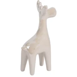 Northlight 5.5" Pearlized Cream Ceramic Moose Christmas Figure -Northlight Store GUEST 8915b58d 740c 4df0 87c9 3aab95b31864