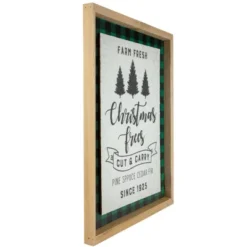 Northlight 16" Buffalo Plaid Wooden Framed "Farm Fresh Christmas Trees" Wall Decor -Northlight Store GUEST 8aa7c3bd b269 46d7 ac25 783d854686cb
