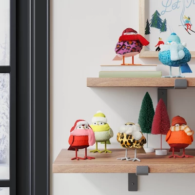6pc Featherly Friends Fabric Bird Figurine Set - Wondershop™ 3 6pc Featherly Friends Fabric Bird Figurine Set - Wondershop™