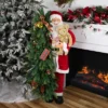Northlight 48" Musical Santa Claus With Lighted Christmas Tree And Teddy Bear Standing Christmas Figure -Northlight Store GUEST 9803f167 f740 4592 bf9c 898c34350576