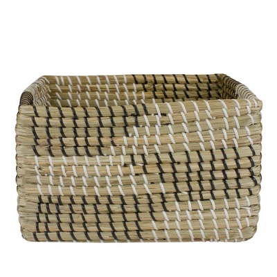 Northlight 12.5'' Brown Woven Accent Christmas Seagrass Basket 6 Northlight 12.5'' Brown Woven Accent Christmas Seagrass Basket - Image 4