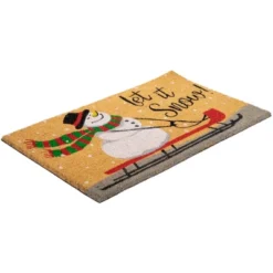 Northlight Brown And White Snowman Let It Snow Rectangular Coir Christmas Doormat 18" X 30" -Northlight Store GUEST 9edb25bb b926 4f78 9bce 5cda79bc707a