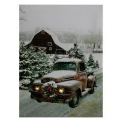 Northlight LED Lighted Fiber Optic Truck With Tree Christmas Canvas Wall Art 15.75" X 11.75" -Northlight Store GUEST a4a7b733 bd5a 4a80 bfb6 9208cd0a0679