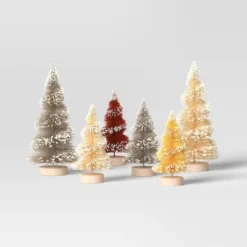 10pc Battery Operated Ceramic Christmas Village Set With Bottle Brush Trees - Wondershop™ White/Tan -Northlight Store GUEST a4b83105 129d 49b9 9b5c 9b8e80173d6b