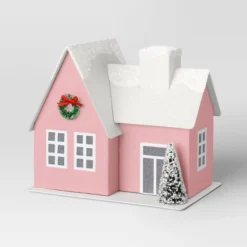 12pc Battery Operated Glittered Paper Christmas Village Set With Bottle Brush Trees And Snowmen - Wondershop™ White/Pink/Blue -Northlight Store GUEST ab1a6865 f950 4ac9 b569 4de0e88b434e