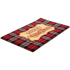 Northlight Red And Black Plaid "Merry Christmas" Rectangular Doormat 18" X 30" -Northlight Store GUEST ac9774da 7cfe 43f8 9c00 1983e03c2307