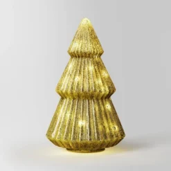 10.25" Battery Operated Lit Glass Christmas Tree Figurine - Wondershop™ -Northlight Store GUEST b328e3b1 f6ef 4a87 9ffe d0419e1e7255