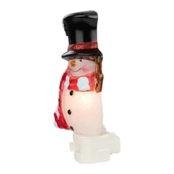 Northlight 6.5" White And Red Snowman In Black Top Hat Christmas Night Light -Northlight Store GUEST b51fde4b 3ef0 4aa7 be55 a57df21c0e01