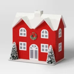 12pc Battery Operated Glittered Paper Christmas Village Set With Bottle Brush Trees And Snowmen - Wondershop™ White/Pink/Blue -Northlight Store GUEST b70eec71 18da 47d8 a8ef f12e5b08b32c