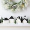 10pc Battery Operated Decorative Ceramic Village Kit White/Black With Green Trees - Wondershop™ -Northlight Store GUEST b7b347d5 bd1f 426d aad0 6a61ccc229d4