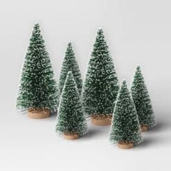 12pc Battery Operated Lit Metal House With Bottle Brush Trees And Snowmen Christmas Village Set - Wondershop™ Black -Northlight Store GUEST bc94fce6 a498 44f5 8df0 40490626259d