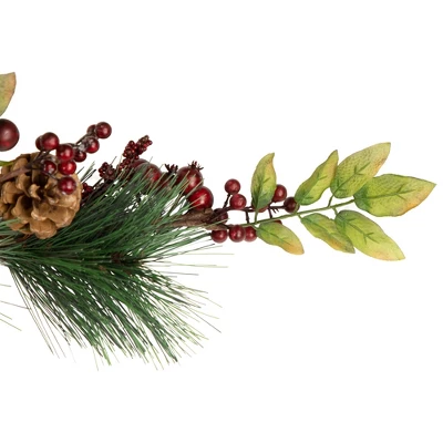 Northlight 4.5' X 5.5" Unlit Snow Dusted Pine Cones, Berries, And Long Pine Needles Artificial Christmas Garland 4 Northlight 4.5' X 5.5" Unlit Snow Dusted Pine Cones, Berries, And Long Pine Needles Artificial Christmas Garland - Image 2