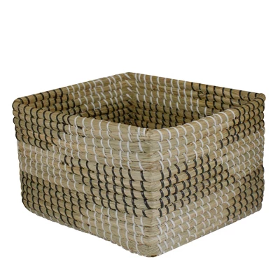 Northlight 12.5'' Brown Woven Accent Christmas Seagrass Basket 4 Northlight 12.5'' Brown Woven Accent Christmas Seagrass Basket - Image 2