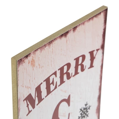 Northlight 36" Merry Christmas Tree And Snowflakes Wall Sign 5 Northlight 36" Merry Christmas Tree And Snowflakes Wall Sign - Image 3