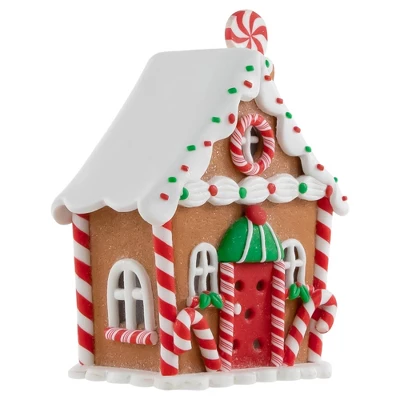 Northlight 5.25" LED Lighted Gingerbread Candy House Christmas Decoration 4 Northlight 5.25" LED Lighted Gingerbread Candy House Christmas Decoration - Image 2