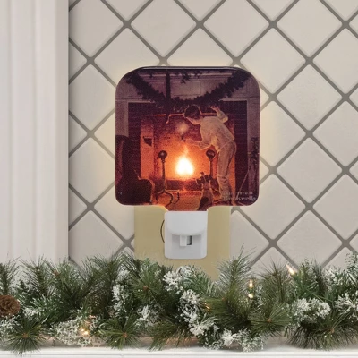 Northlight 6" Norman Rockwell 'Is He Coming' Glass Christmas Night Light 3 Northlight 6" Norman Rockwell 'Is He Coming' Glass Christmas Night Light