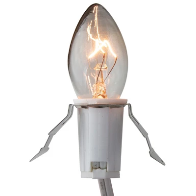 Northlight Christmas Village Replacement C7 Single Light Cord, 6' White Wire 3 Northlight Christmas Village Replacement C7 Single Light Cord, 6' White Wire